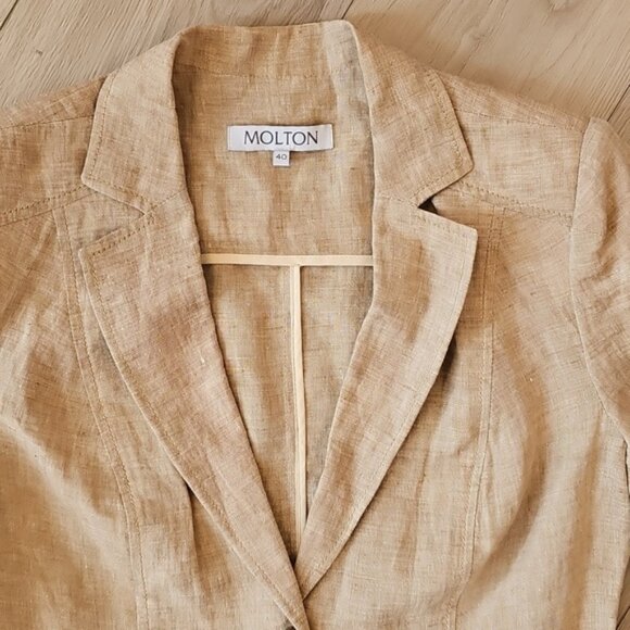 Molton Linen Blend Blazer Medium - Picture 4 of 16